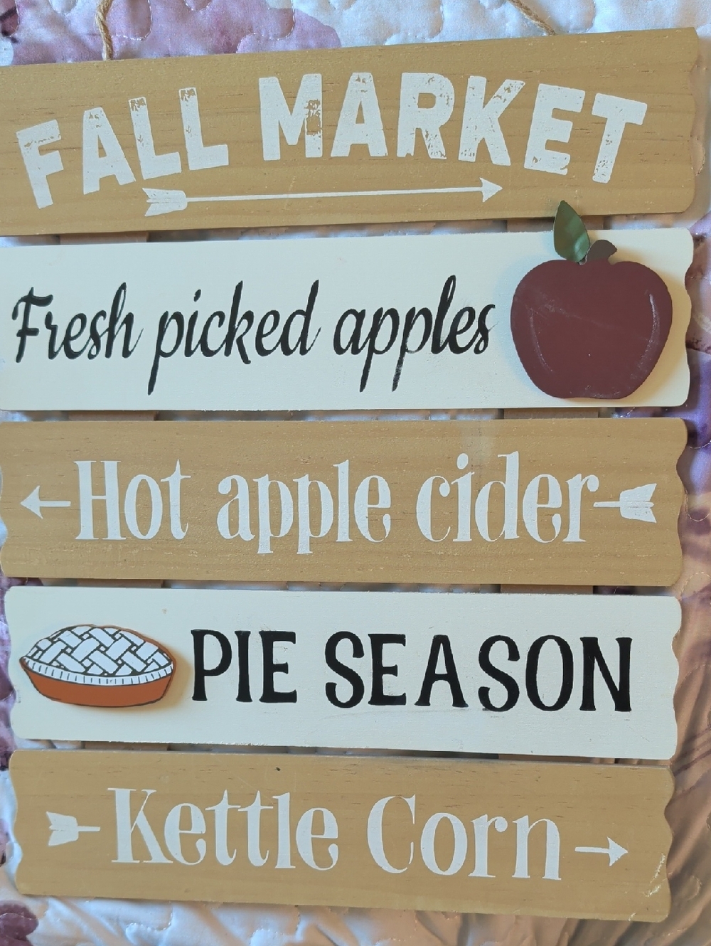 Ashland Fall Market Farmhouse Wood Sign - Autumn Colors